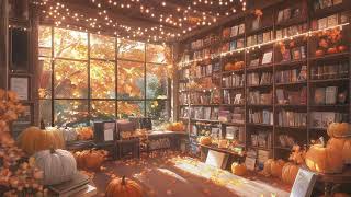 Cozy Autumn Library Ambience  Relaxing Fall Music for Studying Sleeping and Reading [upl. by Eddie]