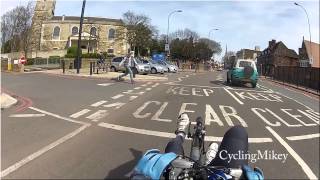 Yob threatens to kick cyclist off and chats to police instead D [upl. by Euqinot]