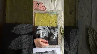 Gelli printing with leaves [upl. by Klehm818]