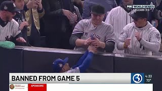 Yankees fan from CT banned from World Series game after grabbing Mookie Betts’ glove [upl. by Yeldua]