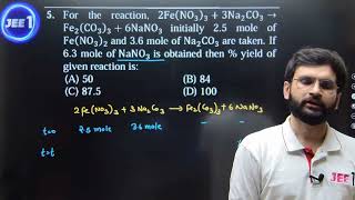 2FeNO33  3Na2CO3 → Fe2CO33  6NaNO3 25 mol FeNO32 36 mol Na2CO3  yield 63 mol NaNO3 [upl. by Yssep160]