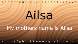 This is how to pronounce Ailsa with Ziramp4 [upl. by Hazelton935]