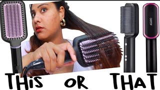 Philips Hair straightener brush VS AGARO HAIR STRAIGHTENERBWF [upl. by Liebowitz]