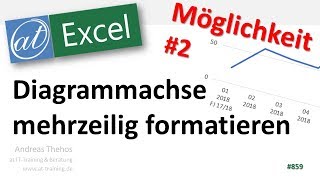 Diagrammachse mehrzeilig formatieren  2  ExcelDiagramme [upl. by Esirahc]