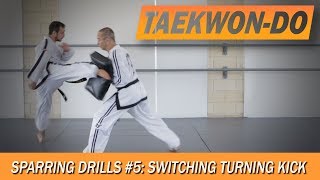 Sparring Drills 5 Switching Turning Kick [upl. by Samau]