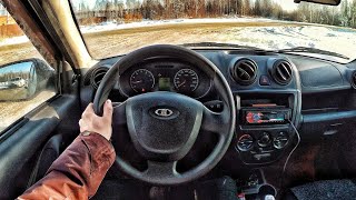 2013 LADA Granta 16 MT  POV TEST DRIVE [upl. by Eamon]