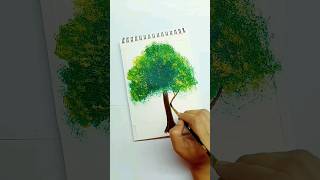 Tree Painting in Just 2 Min  Tree Art in Minutes art tree shorts ytshorts MissAgrawal21kids [upl. by Panthia]