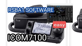 ICOM IC7100  EASY RSBA1 SET UP  COOUR SCREEN REMOTE SOFTWARE [upl. by Rafi]