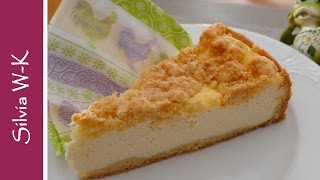 Käsekuchen mit Streusel  Streusel aus dem Teigboden  lecker und saftig [upl. by Alvita]