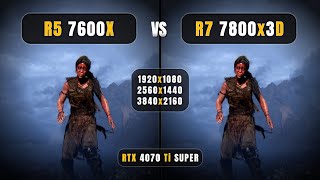 AMD Ryzen 5 7600x vs Ryzen 7 7800x3D  1080p 1440p 4K  How Big is the Difference [upl. by Keenan443]