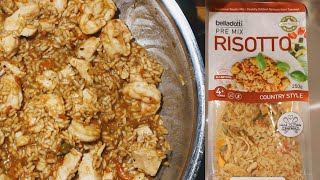 Easy Risotto chicken n shrimp  Testing Belladotti Country Style Risotto from Home Goods [upl. by Kazue496]