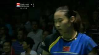 Semi Finals  China Wang Y vs Thailand RInthanon  Uber Cup 2012 [upl. by Cline]