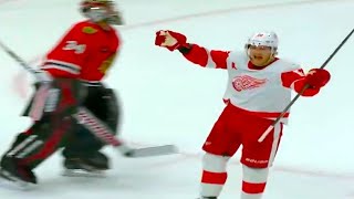 Patrick Kane Overtime Goal Winner on Breakaway FULL CLIP Red Wings vs Blackhawks  NHL Highlights [upl. by Zemaj]