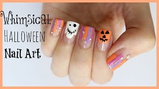 Whimsical Halloween Nail Art  MissJenFABULOUS [upl. by Meekahs]