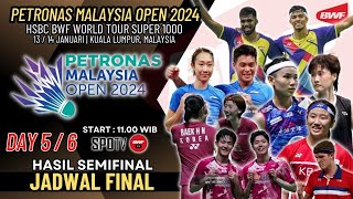 JADWAL FINAL Malaysia Open 2024  Day 6 [upl. by Tnilk]