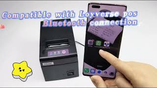 How to connect loyverse POS by bluetooth for Hoin thermal printer HOPE58 [upl. by Vikky]