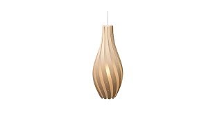 David Trubridge Swish pendant light assembly [upl. by Ennaihs]