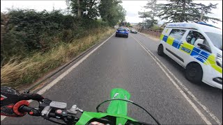 POLICE VS DIRTBIKES  KX450 STREET WHEELIE PRACTICE [upl. by Weiman913]