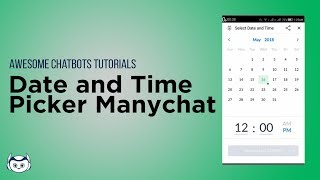 Scheduling appointments  Date and Time Picker Manychat [upl. by Eeniffar]