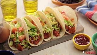 Jackfruit Tacos Recipe  Forks Over Knives [upl. by Tennes]