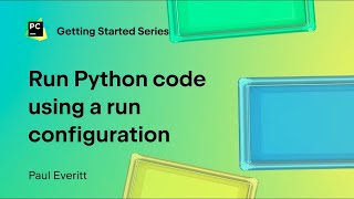 Run Python code using a run configuration in PyCharm  Getting started [upl. by Edmonds]