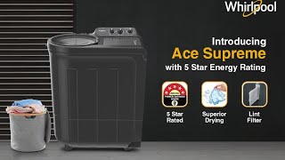 Whirlpool 70 Kg 5 Star Ace Supreme SemiAutomatic Top Loading Washing Machine [upl. by Bruns]