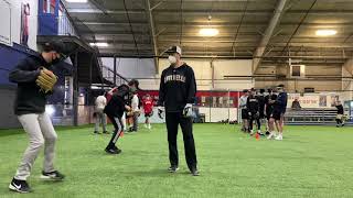 Infield Footwork Warmup Baseball Fielding Drills [upl. by Amaso]