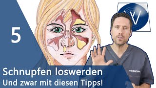 Schnupfen schnell loswerden 5 Tipps bei Schnupfen amp Erkältung  Von Nasenspray über Sport bis Zink [upl. by Root]