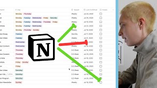 Recurring Weekday Tasks amp How I Solve Problems In Notion [upl. by Pinkerton]