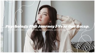 year one recap  psychology phd journey 📚✨ [upl. by Asha]