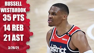 Russell Westbrook puts up ridiculous 351421 line vs Pacers HIGHLIGHTS  NBA on ESPN [upl. by Iphigeniah]