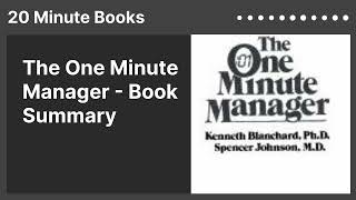 The One Minute Manager  Book Summary [upl. by Retrak239]