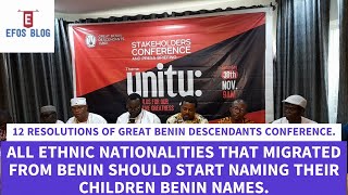 ALL ETHNIC NATIONALITIES THAT MIGRATED FROM BENIN SHOULD START NAMING THEIR CHILDREN BENIN NAMES [upl. by Eikram]