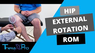 Goniometry  Hip External Rotation Range of Motion [upl. by Faria]