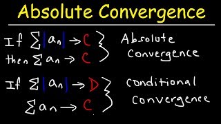 Absolute Convergence Conditional Convergence and Divergence [upl. by Frodine715]