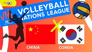 CHINA X COREIA DO SUL AO VIVO  2024 FIVB VOLLEYBALL WOMENS NATIONS LEAGUE  NARRAÇÃO [upl. by Serrano]