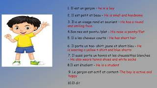 Lesson  30 Describe a person or an image in French learnfrenchthroughhindi [upl. by Emlen396]