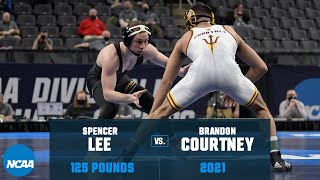 Spencer Lee vs Brandon Courtney 2021 NCAA Title 125 lbs [upl. by Gautious950]