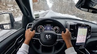 2023 Ram 2500 Big Horn Crew Cab 67L Cummins Turbo Diesel  POV Test Drive [upl. by Sicnarf]