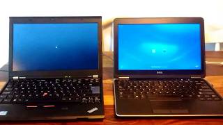 Ssd vs hdd windows 7 startup time comparison Dell E7240 i5 vs Thinkpad X220 i5 [upl. by Thunell127]