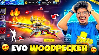 Free Fire New Evo WoodPecker😍 Level 1 To Max In 20000 Diamonds💎 Garena Free Fire [upl. by Leff]