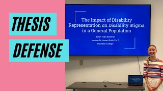 SENIOR THESIS DEFENSE PRESENTATION  Impact of disability representation on disability stigma CC [upl. by Ardin]