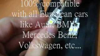 NEW SMD LED Bulb No Canbus Warning errors for European new cars 2 Audi BMW Mercedes Benz VW [upl. by Hazem]