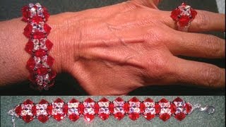 Beginners bracelet to match the ring beading tutorial [upl. by Ahsac275]