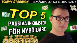 5 st tips för passiva inkomster tips för Nybörjare [upl. by Kimberly927]