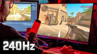 é MUITO diferente… Essa é a SENSAÇÃO de JOGAR CS 2 num MONITOR 240HZ experiência absurda [upl. by Kcirdot]