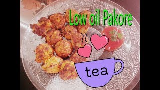 Low Oil Onion Pakora कम तेलवाले प्याज़ के पकौड़े [upl. by Brenza702]