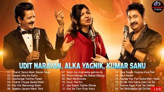 Evergreen Kumar Sanu Udit Narayan Alka Yagnik Romantic Old Hindi Songs SUPERHIT JUKEBOX Bollywood [upl. by Enyala]