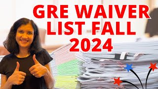 US Universities that do NOT need GRE for Fall 2024 [upl. by Oiracam]