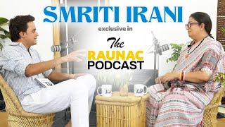 Smriti Irani in a candid conversation on The Raunak podcast 🎙️  PROMO  Rj Raunak [upl. by Airdnaxela]